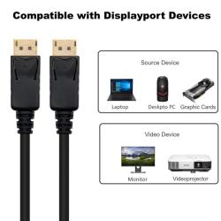 Ewent Cable Displayport v1.2, 4k @ 60Hz, A/A AWG32