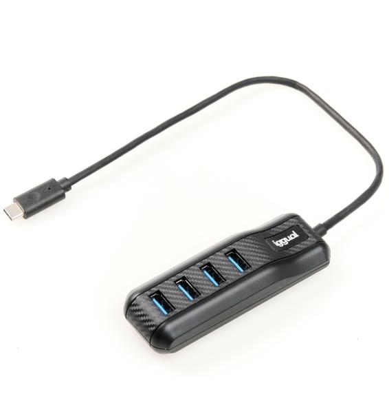 iggual Hub tipo C x 4 puertos USB 3.1 CARBON