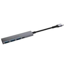 Nilox Hub Usb c, 3xUSB-A Y 1xUSB-C, Gris