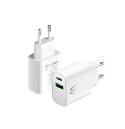 EWENT Cargador rapido Q3 20w Usb-C y Usb-A