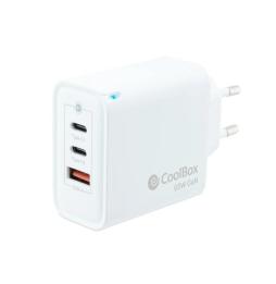 Coolbox Cargador Pared GAN 65W USB-C/USB-C/USB-A