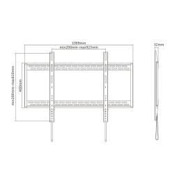 Tooq LP41130F-B Soporte Pared  fijo 60-100"  130Kg