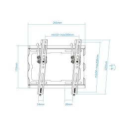 Tooq Soporte pared LP1044T-B incl pantallas 23-43"