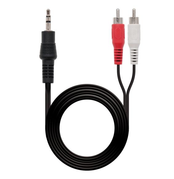 Nanocable Cable Audio, Jack 3.5/M-2xRCA/M 1,5 M