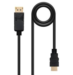 Nanocable Cable Conversor DP a HDMI Negro 10m