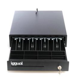 iggual Cajón Portamonedas IRON-15 37cm 4+8 negro