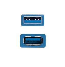 Nanocable Cable USB 3.0, A/M-A/H, Azul, 1 m