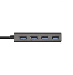 Aisens Hub USB 3.1 USB-C/M-4xTipo A/H gris, 15cm