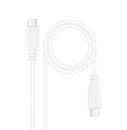 Nanocable Cable USB2.0 3A USB-C/M-M 1 M Blanco