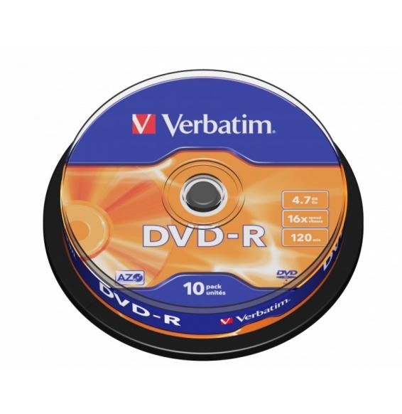 Verbatim DVD-R 4.7GB 16x Tarrina 10Uds