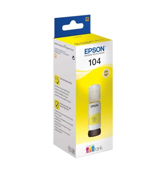 Epson Botella Tinta Ecotank 104 Amarillo