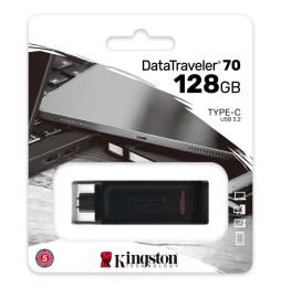 Kingston DataTraveler DT70 128GB USB C 3.2  Negro