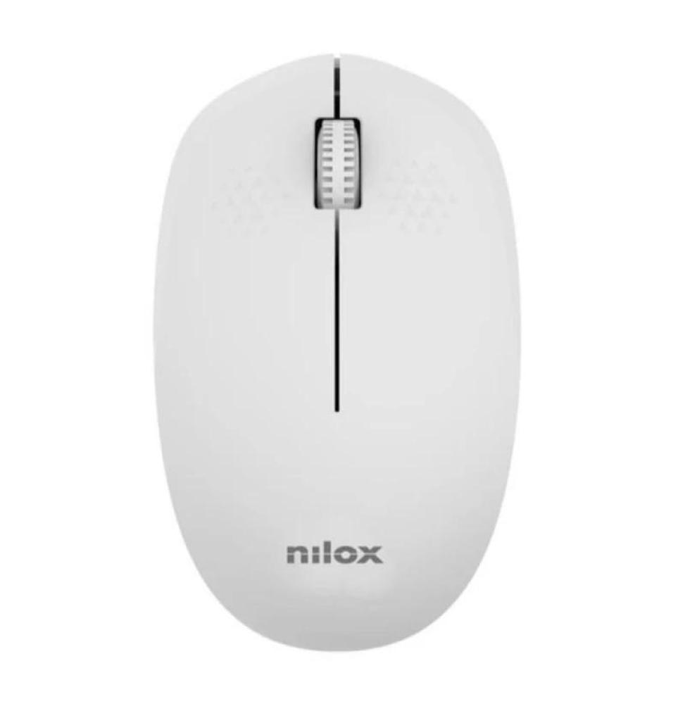 Nilox Ratón Wireless, 1000 DPI, 3 botones, Gris