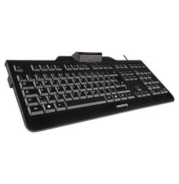 Cherry Teclado+lector chip integrado (DNIe) Negro