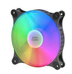 MARS GAMING MFDUO 12CM 2XFANRGB Ult-silent Black