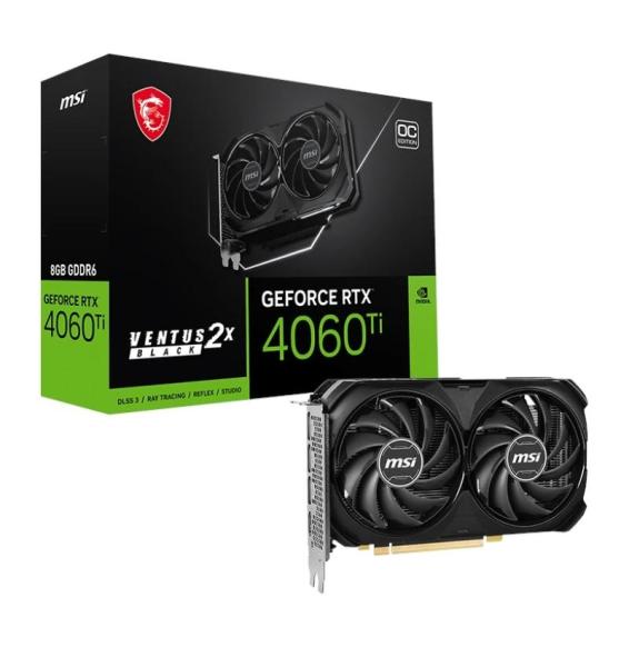 MSI VGA NVIDIA RTX 4060 Ti VENTUS 2X BLACK 8G OC