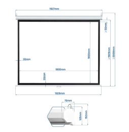 iggual Pantalla manual 4:3 100" 180x180 cm