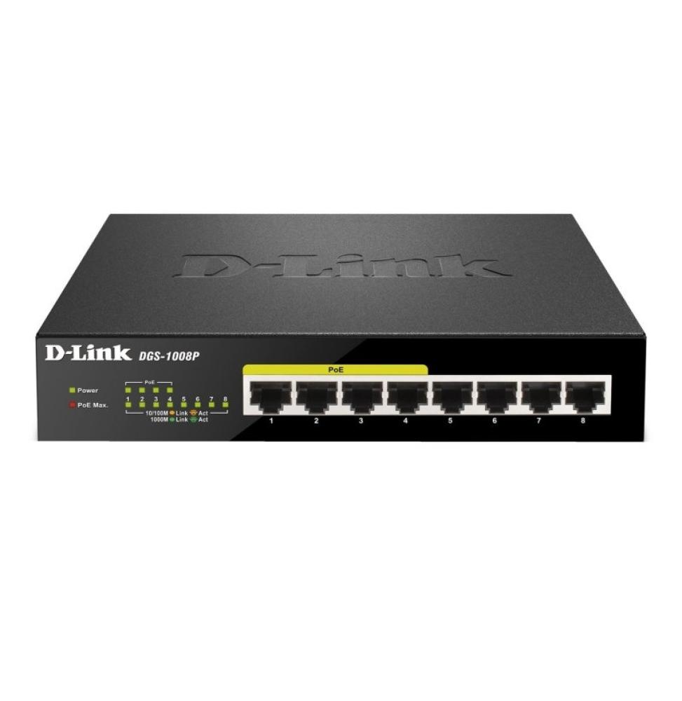 D-Link DGS-1008P Switch 8xGB 4xPoE