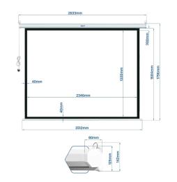 iggual Pantalla eléctrica 16:9 106" 234x131 cm