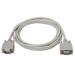 Aisens Cable Serie RS232 DB9/M-DB9/H Beige 1.8M