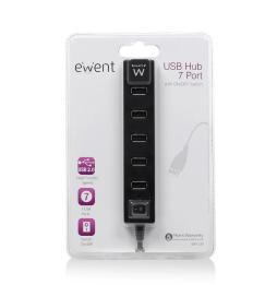 EWENT HUB 7 Ptos ON/OFF USB 2.0