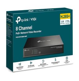 VIGI Grabador IP NVR1008H-8MP Rack 01 HDD 08 C PoE